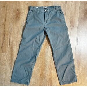 PacSun Baggy Carpenter Pants Blue Gray Mens Size 32x32 Cotton Denim Workwear Y2K